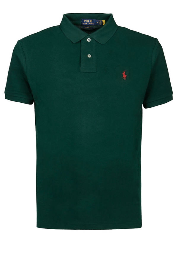 Polo corte slim verde oscuro