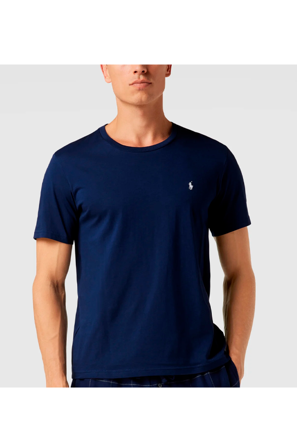 Polera cuello redondo azul marino