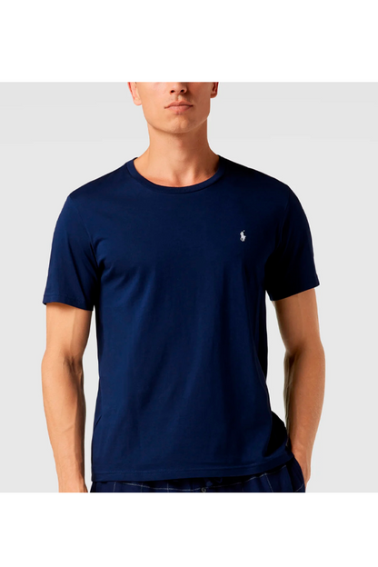 Polera cuello redondo azul marino