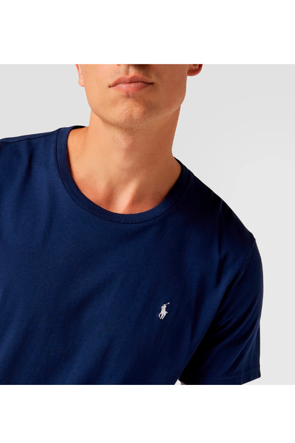 Polera cuello redondo azul marino