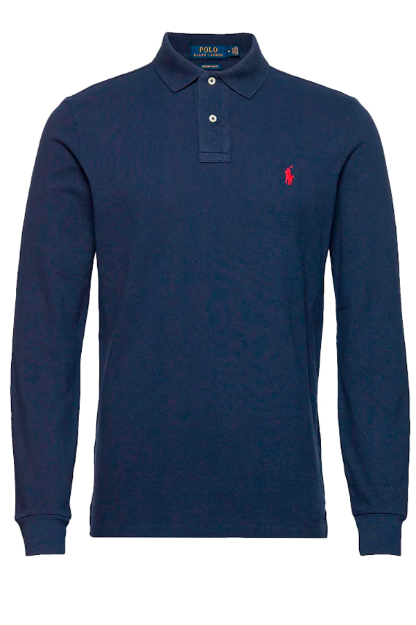 Polo manga larga azul marino