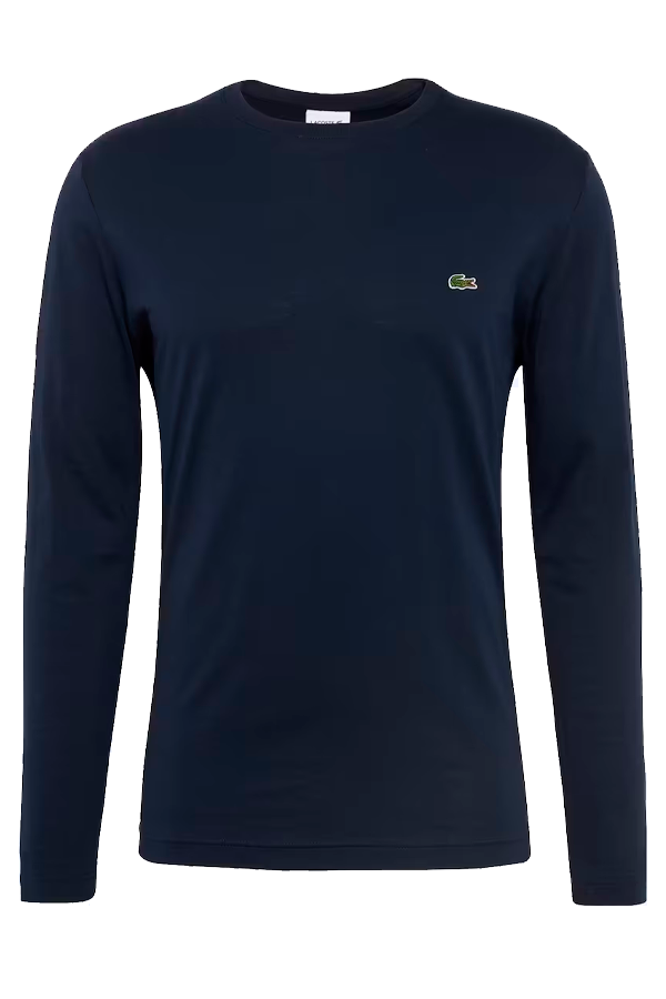 Polera manga larga de algodón premium azul marino