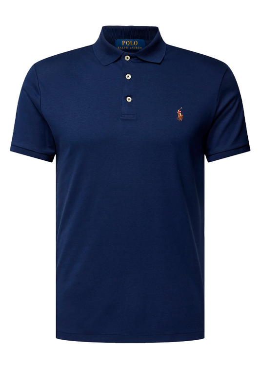Polo suave corte slim azul marino