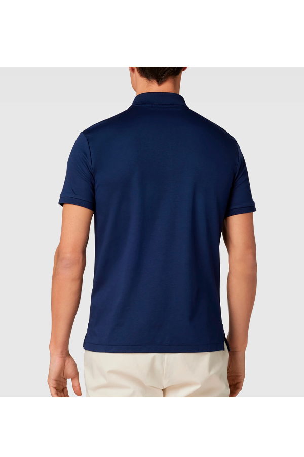 Polo suave corte slim azul marino