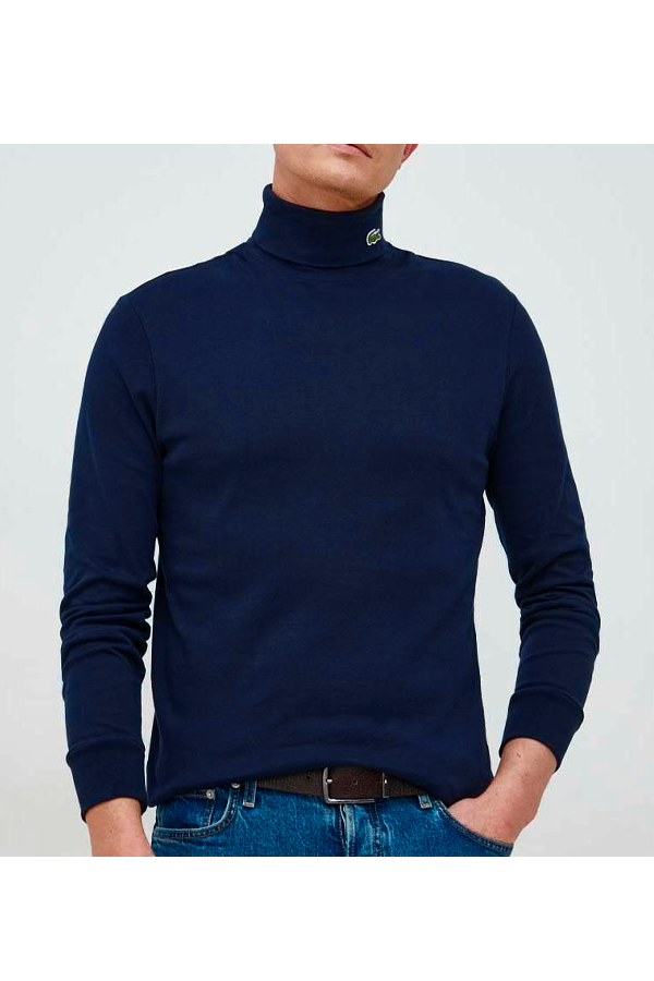 Polera cuello tortuga azul marino