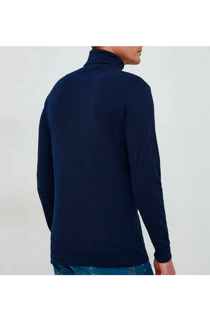 Polera cuello tortuga azul marino