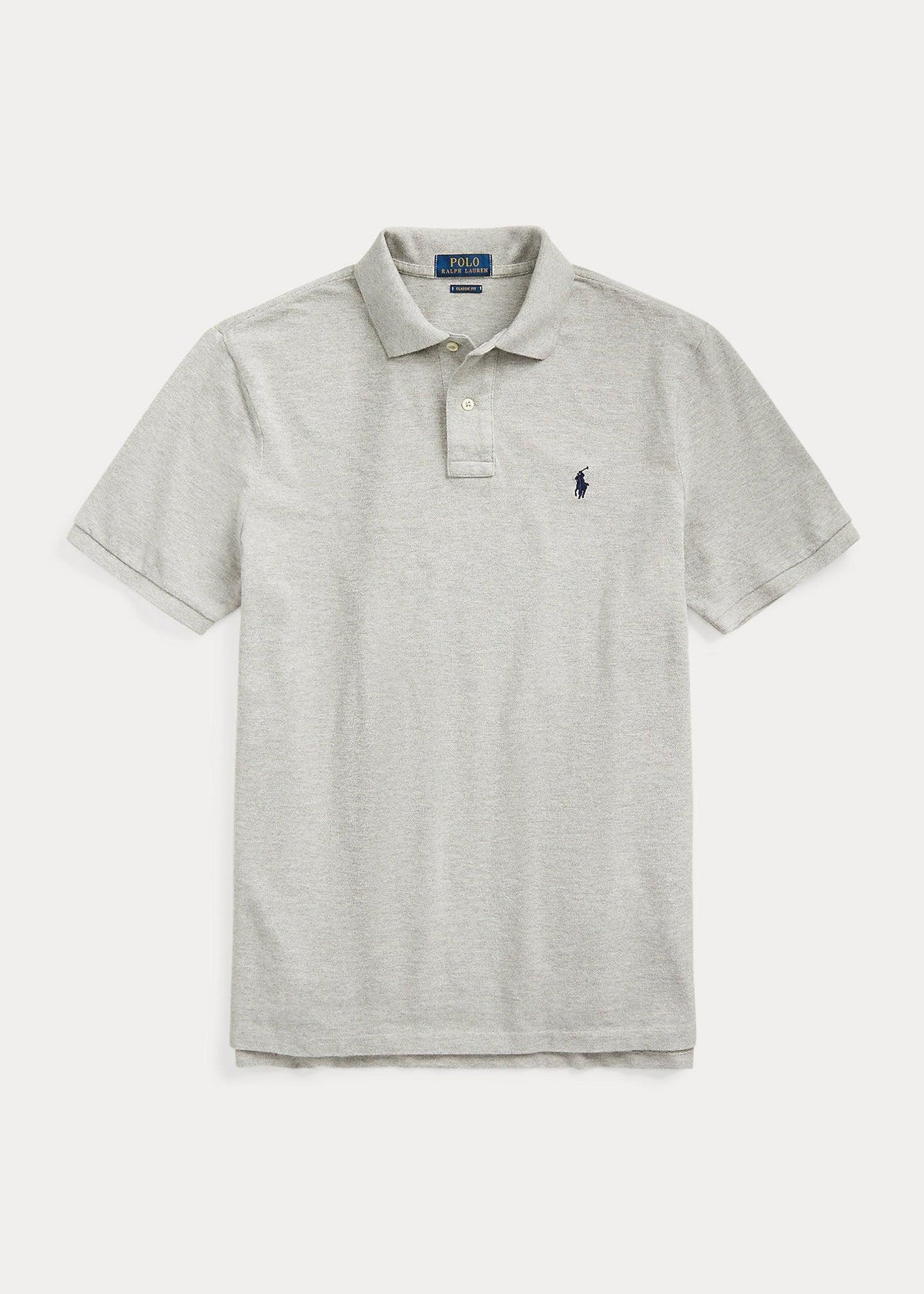 Polo de piqué gris claro