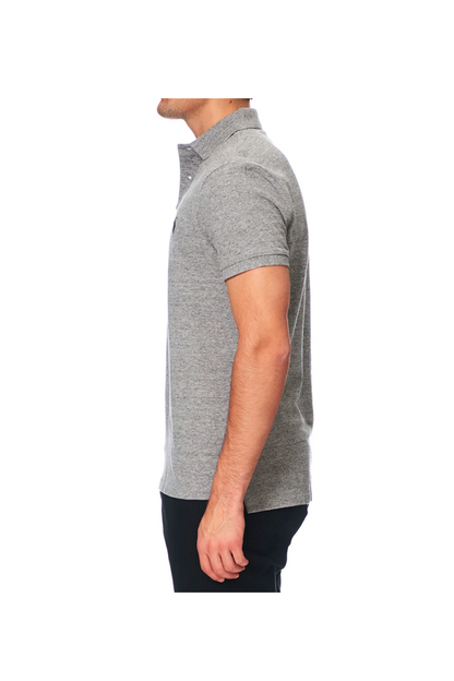 Polo corte slim gris jaspeado