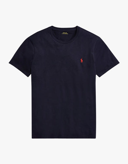 Polera cuello redondo corte slim azul tinta