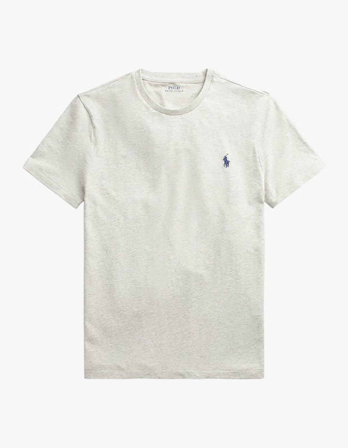 Polera cuello redondo corte slim gris jaspeado