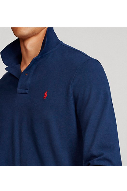 Polo manga larga azul marino