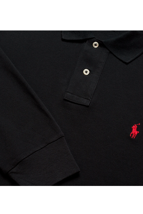 Polo manga larga negro