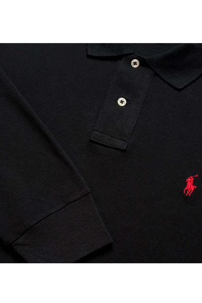 Polo manga larga negro