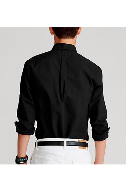 Camisa Oxford corte regular negra