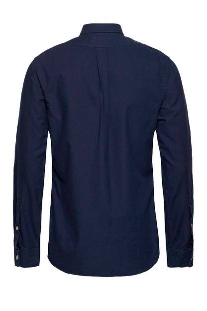 Camisa Oxford corte regular azul marino