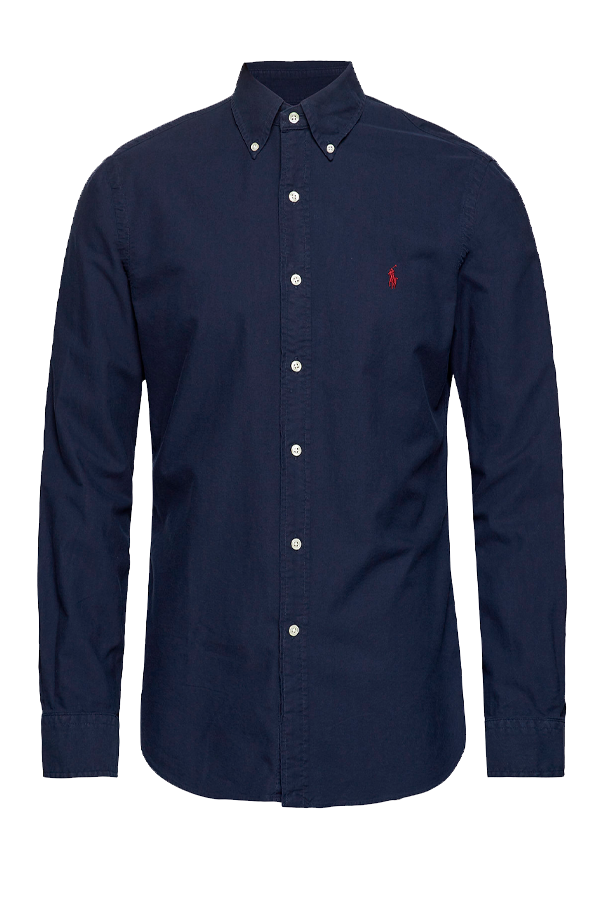Camisa Oxford corte regular azul marino