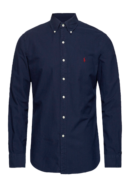 Camisa Oxford corte regular azul marino