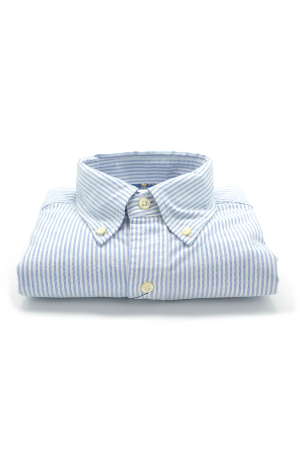 Camisa Oxford corte slim a rayas