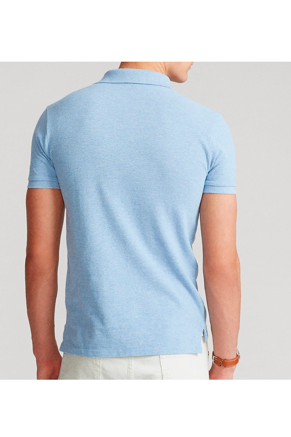Polo corte slim celeste