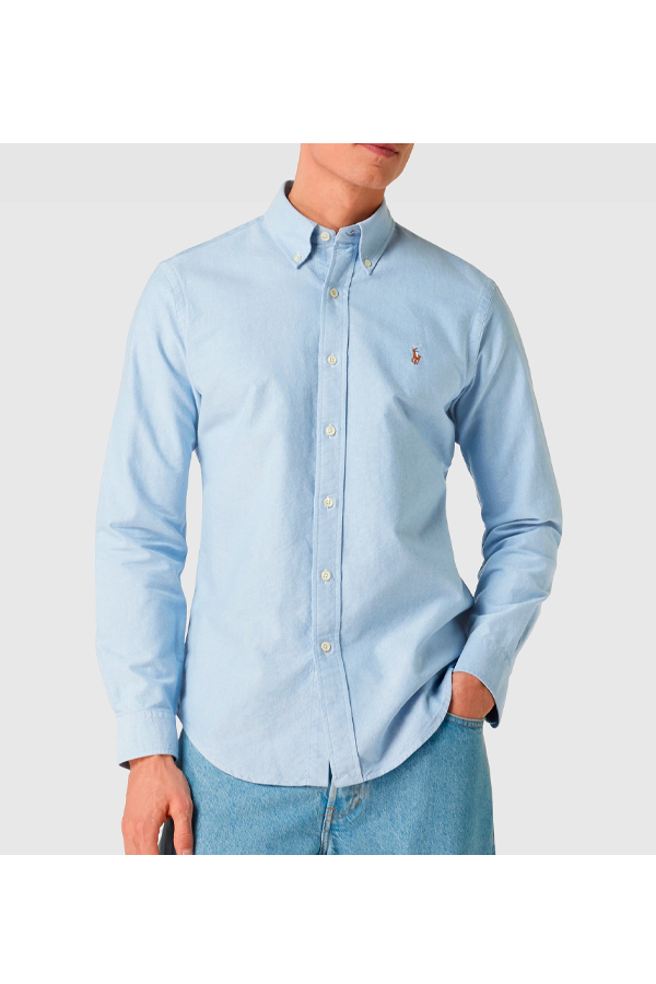 Camisa Oxford corte regular celeste