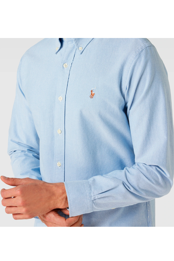 Camisa Oxford corte regular celeste