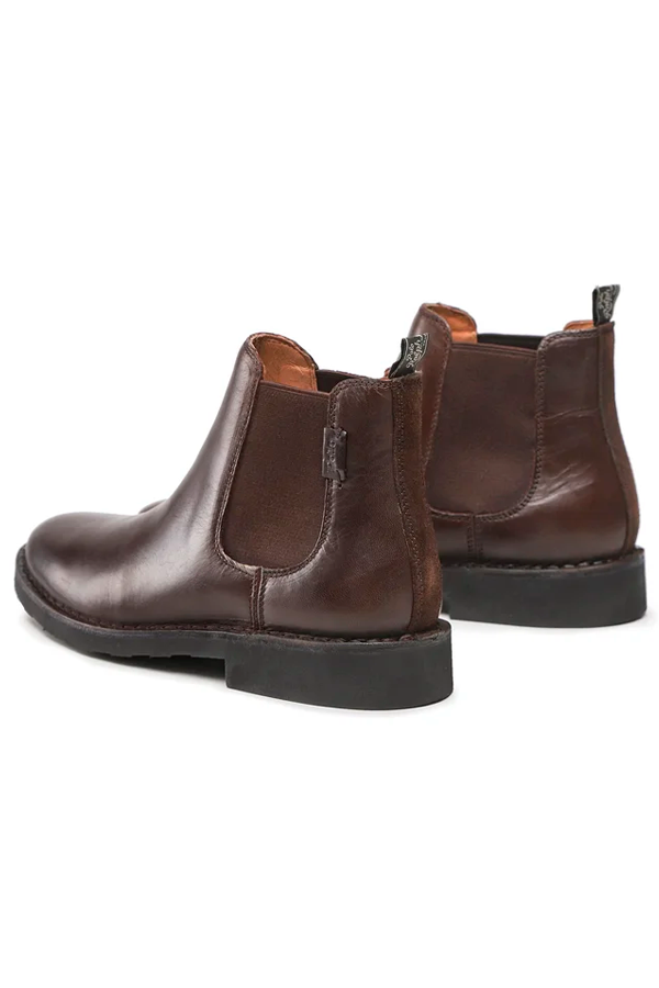 Botines Chelsea de cuero café