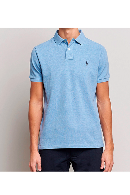 Polo corte slim azul