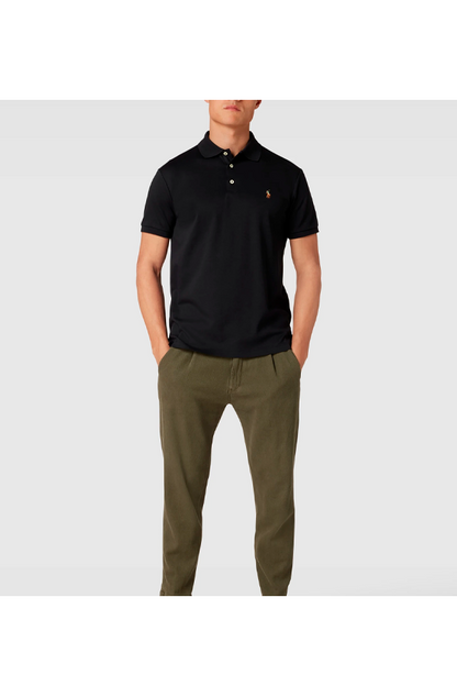 Polo suave corte slim negro