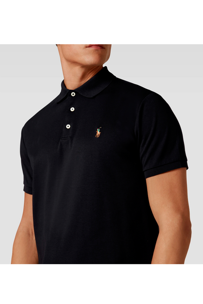 Polo suave corte slim negro