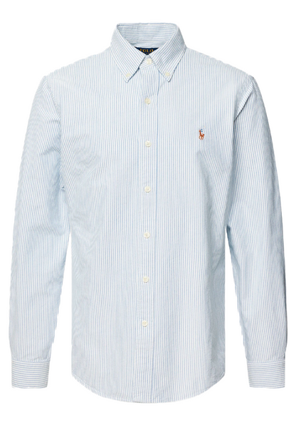 Camisa Oxford corte slim a rayas