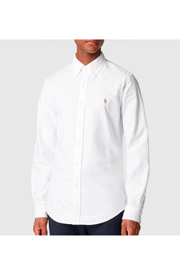 Camisa Oxford corte slim blanca