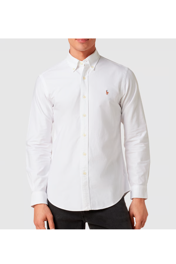 Camisa Oxford corte regular blanca