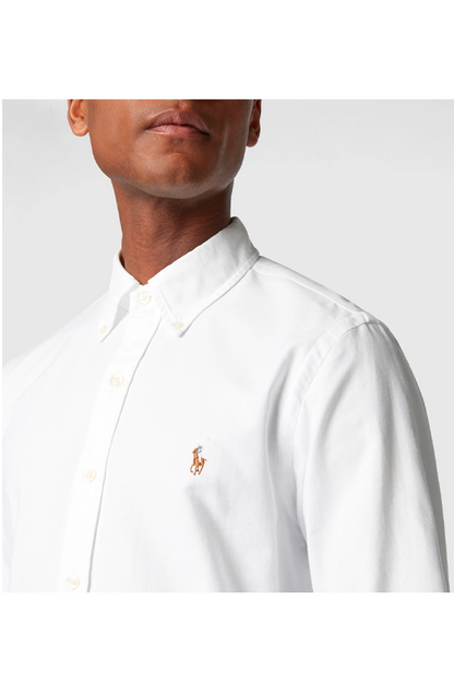 Camisa Oxford corte slim blanca