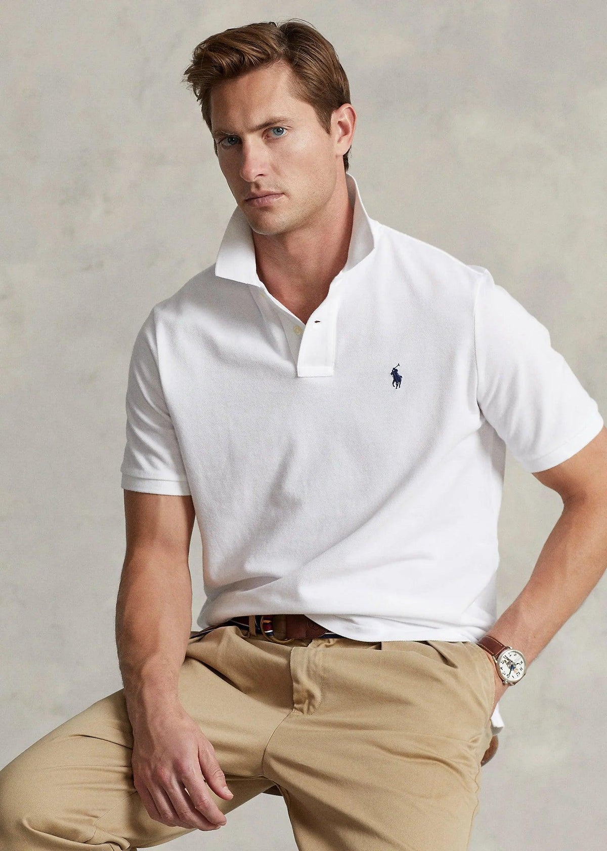 Polo de piqué blanco