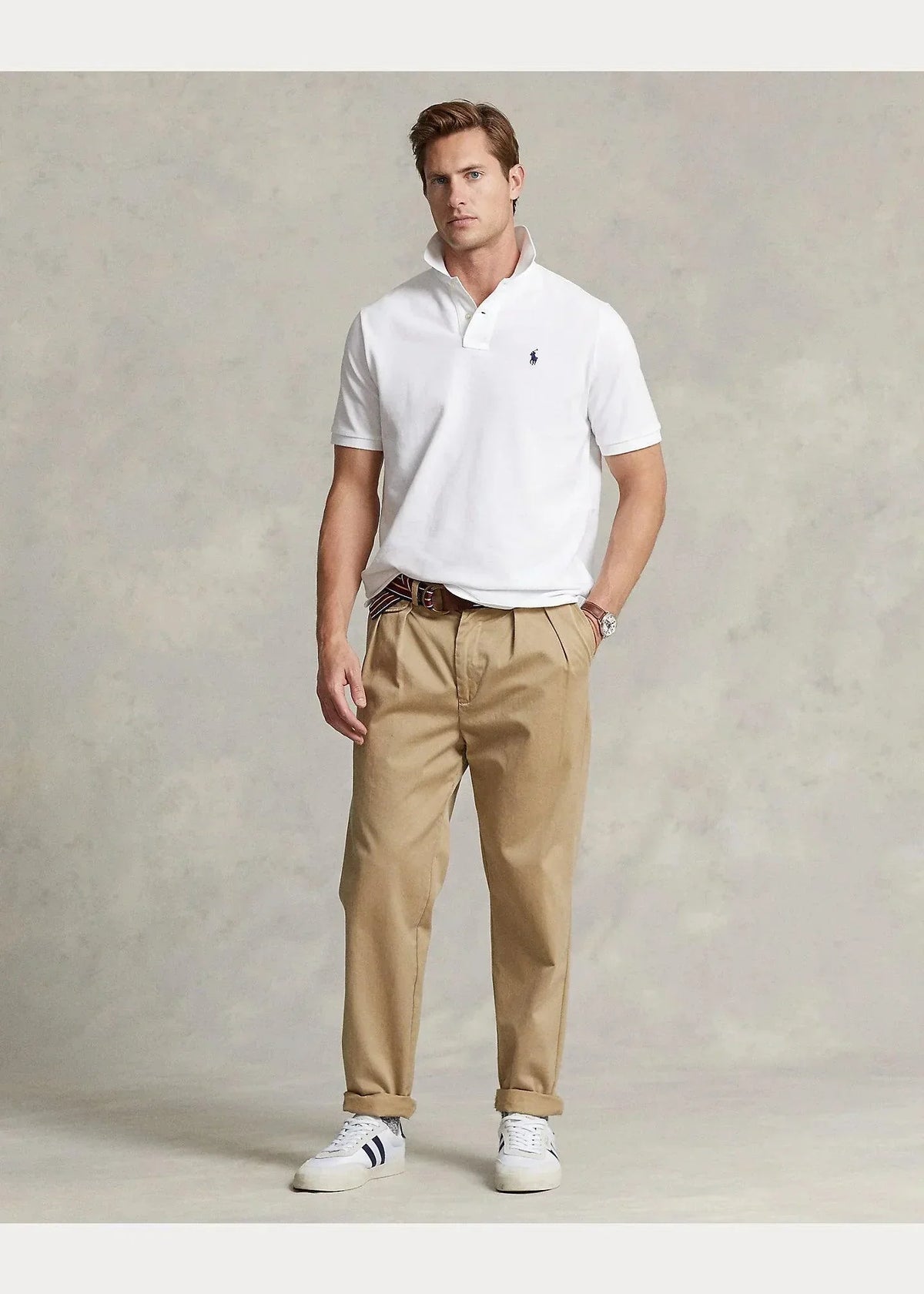 Polo de piqué blanco