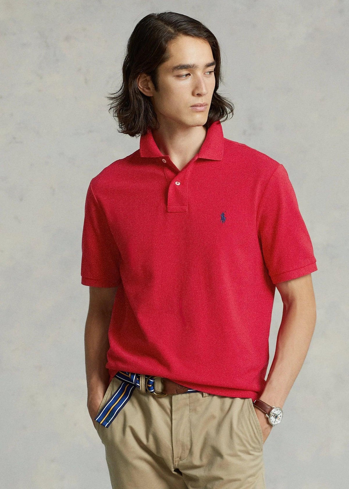 Polo de piqué rojo