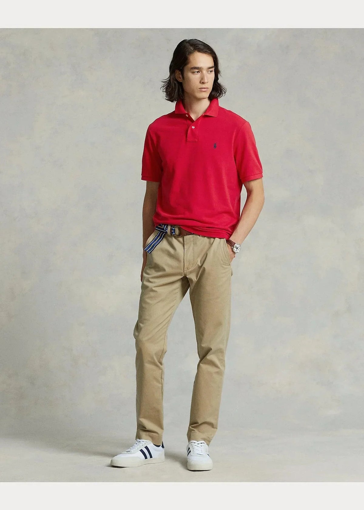 Polo de piqué rojo