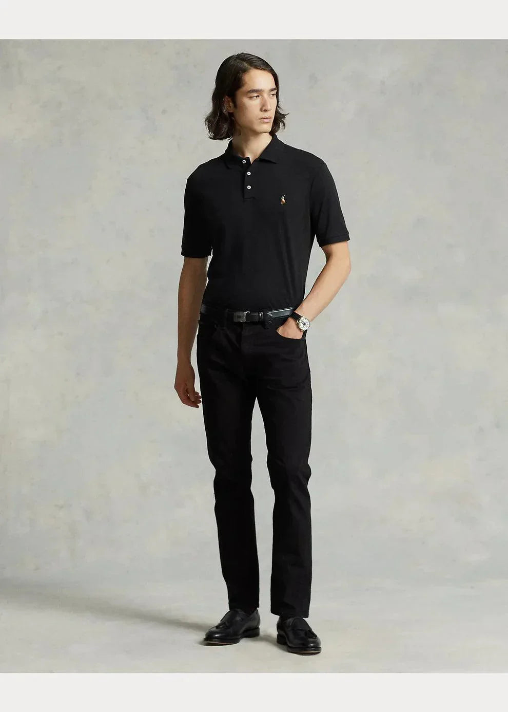 Polera de algodón suave negra