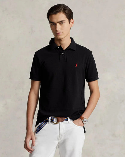 Polo de piqué negro