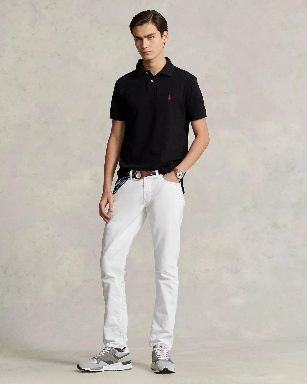 Polo de piqué negro