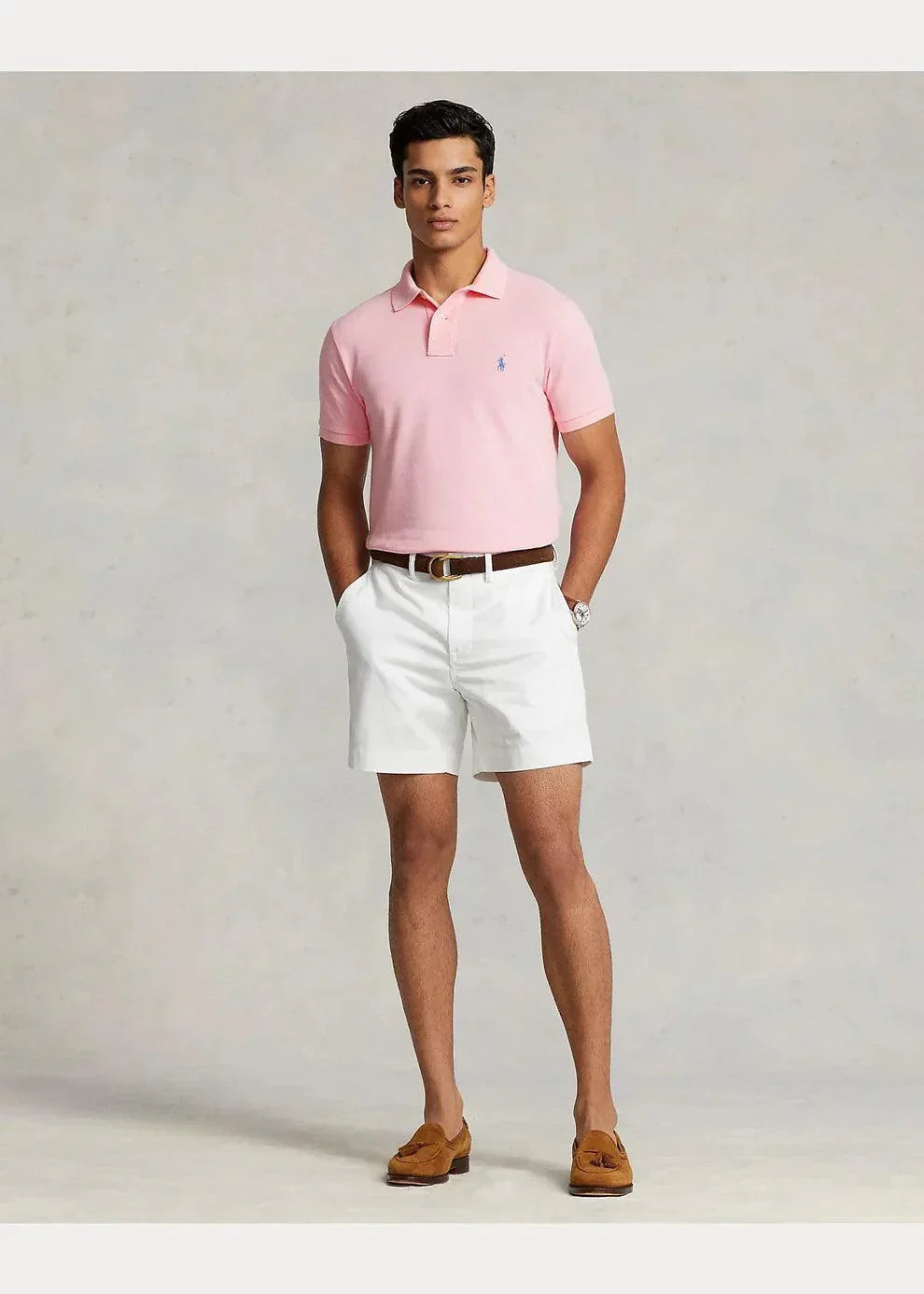Polo de piqué rosa