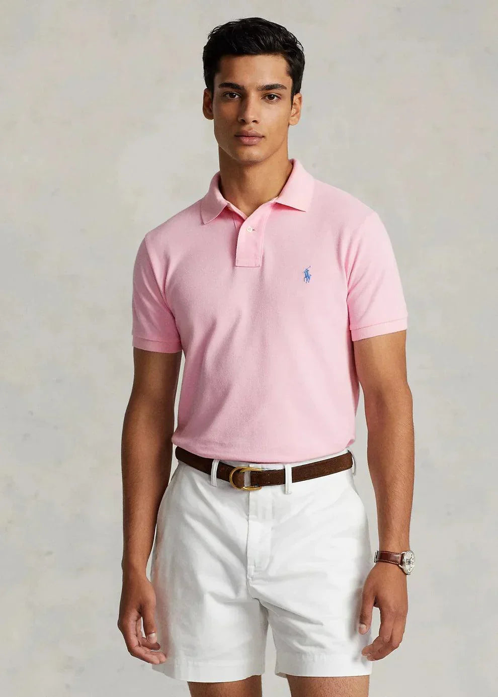 Polo de piqué rosa