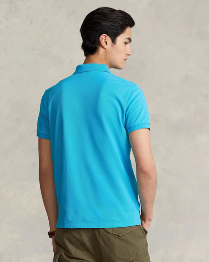Polo de piqué turquesa