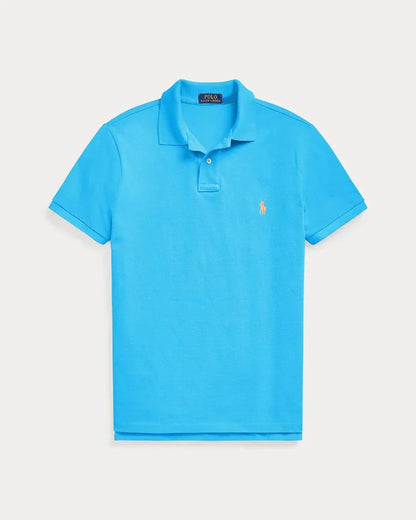 Polo de piqué turquesa