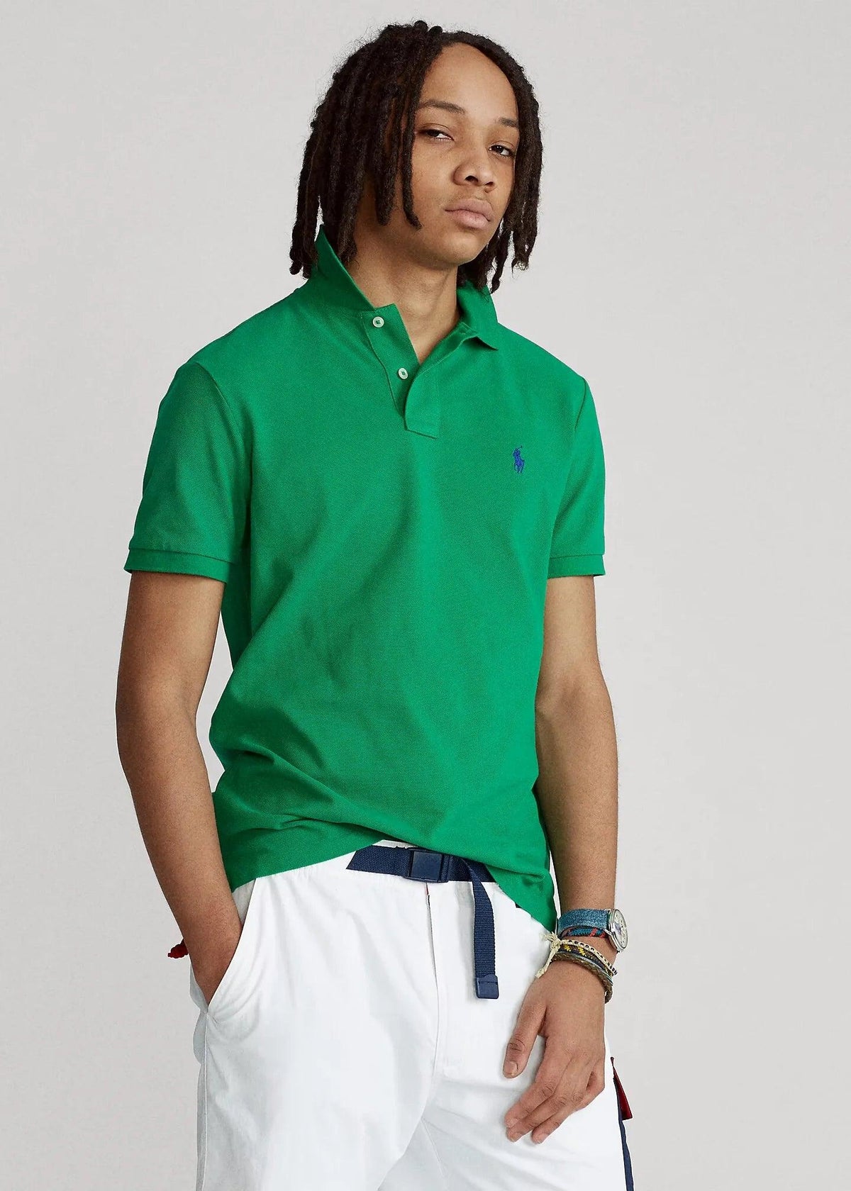 Polo de piqué verde claro