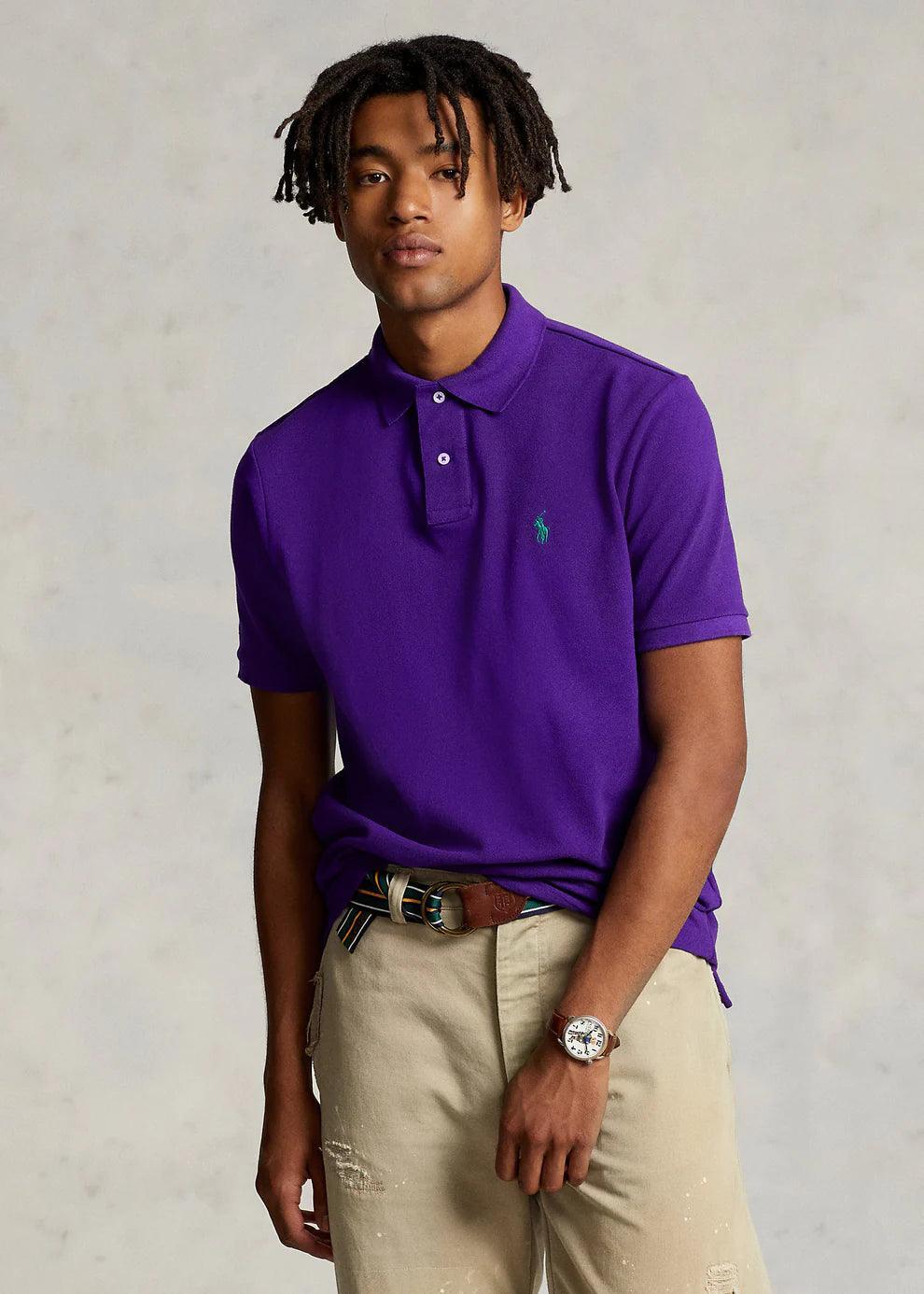 Polo de piqué morado