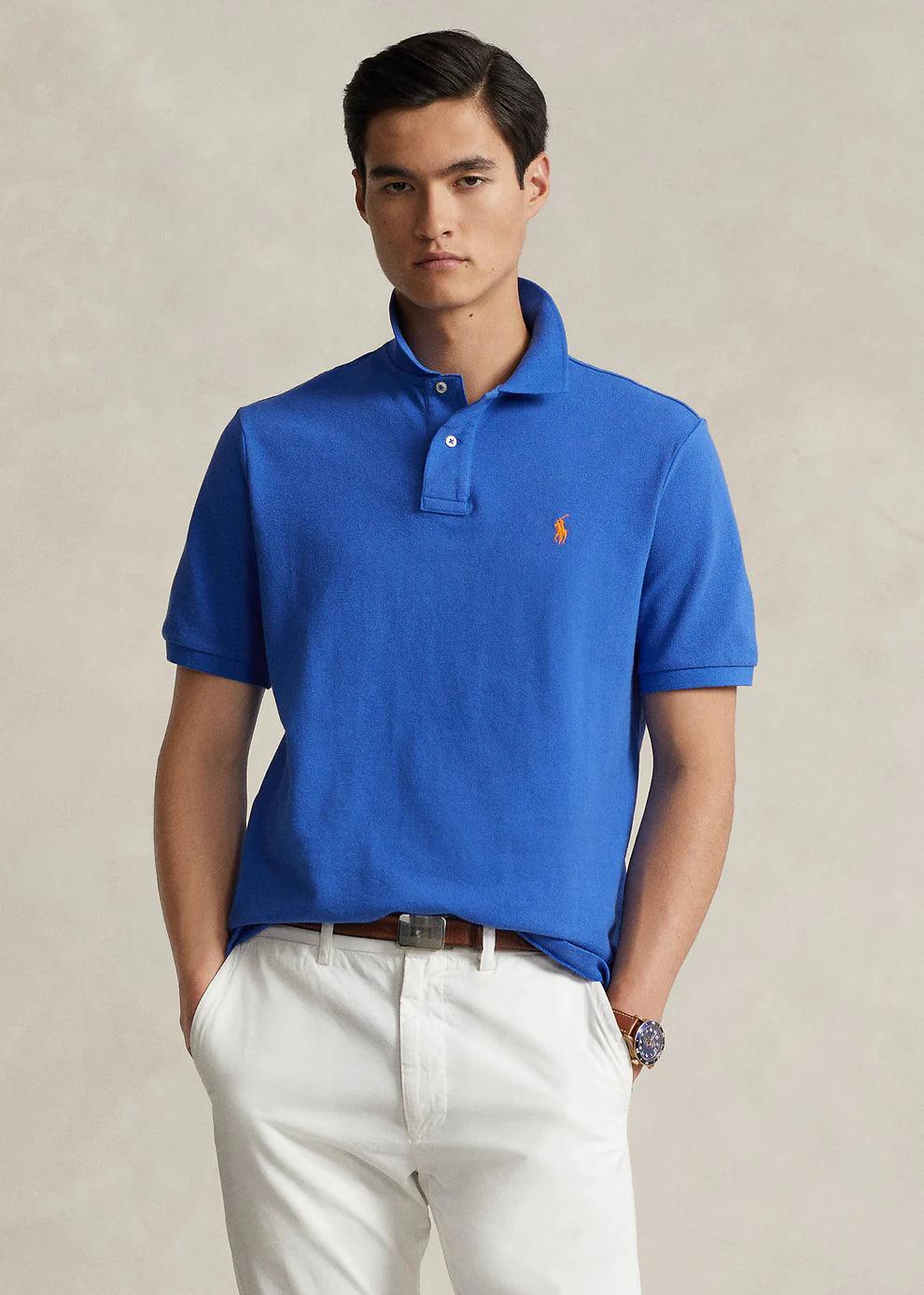 Polo de piqué azul lavanda