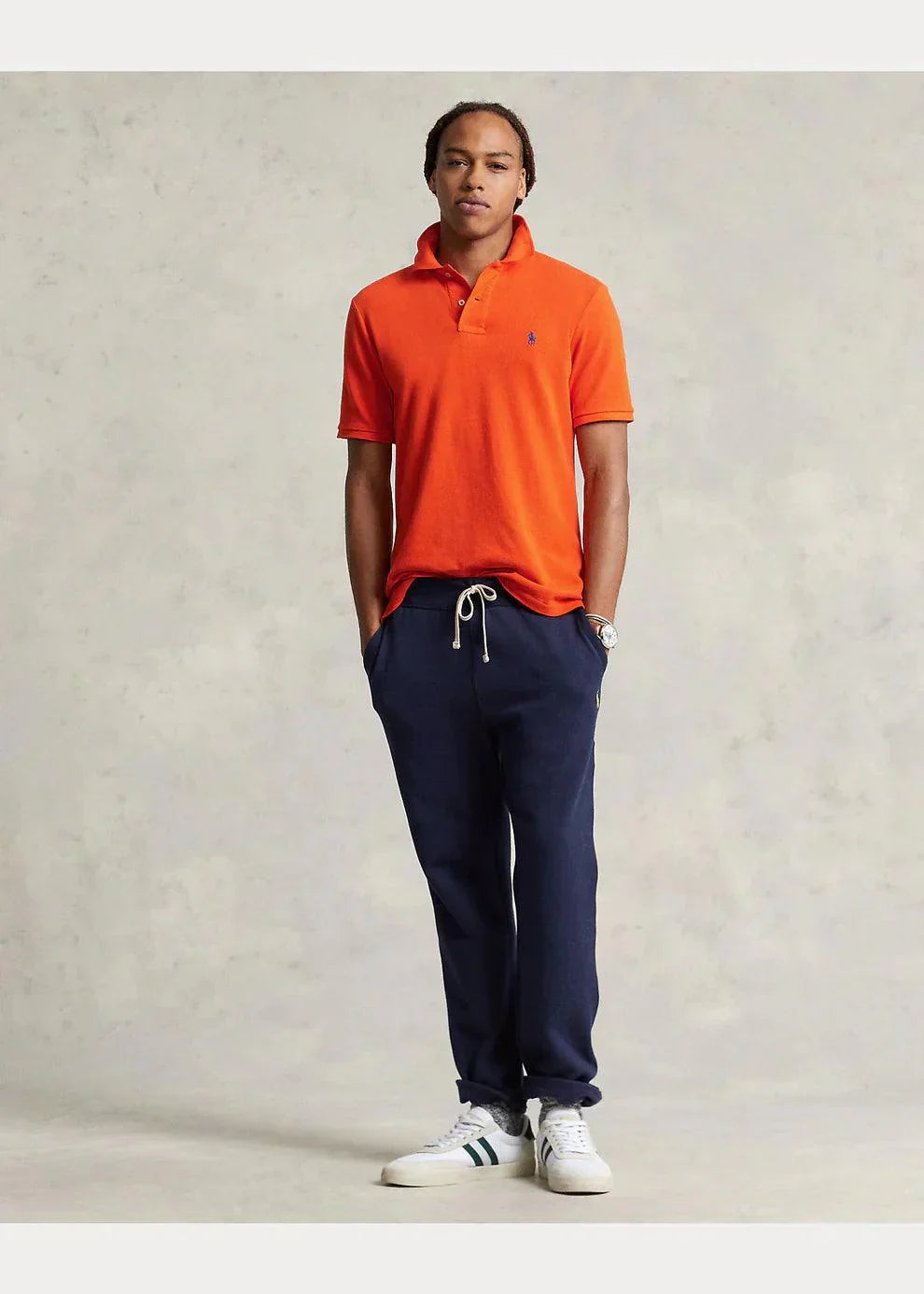 Polo de piqué naranjo