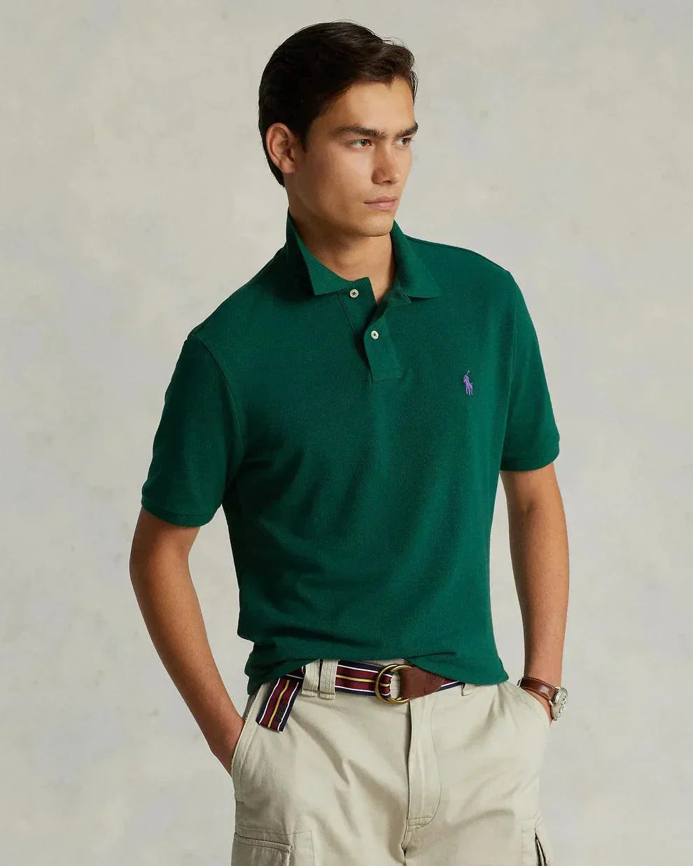 Polo de piqué verde