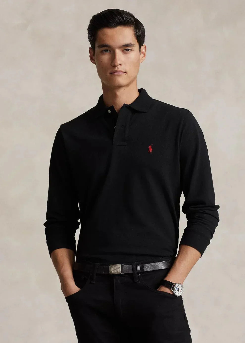 Polera manga larga negra